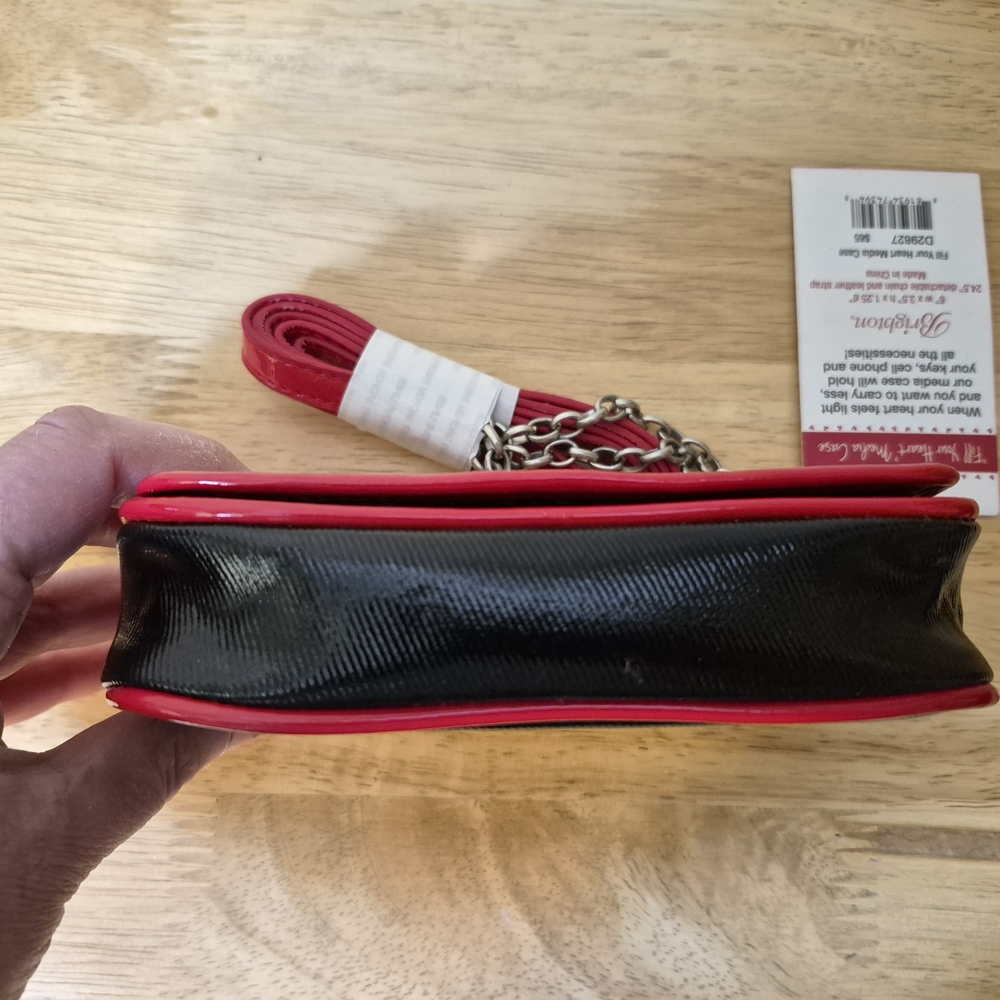Brighton Red and Cream Heart Clutch - Picture 10 of 10